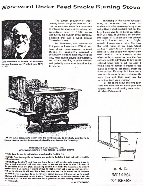 Referenced from Amos W. Woodward patent number 811,349, circa 1906.
